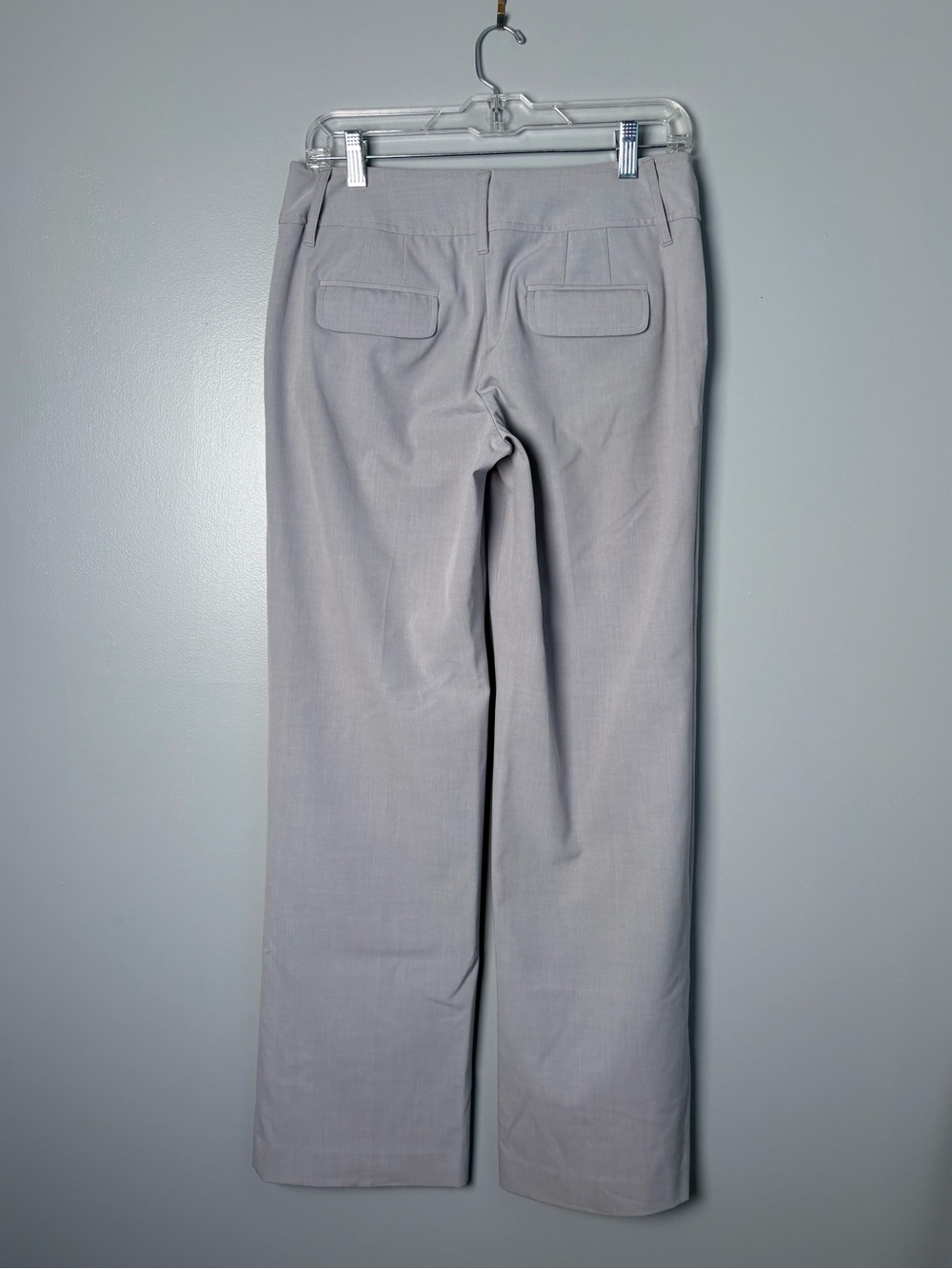 Ann Taylor LOFT Double Button Wide Waistband Trouser Pants Grey 4 Y2K Office - Picture 2 of 5